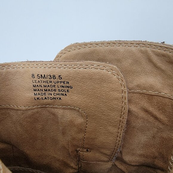 Lucky Brand Women's Suede Latonya Zip up buckle detail Heel Ankle Boots Size 8.5 - Picture 8 of 12